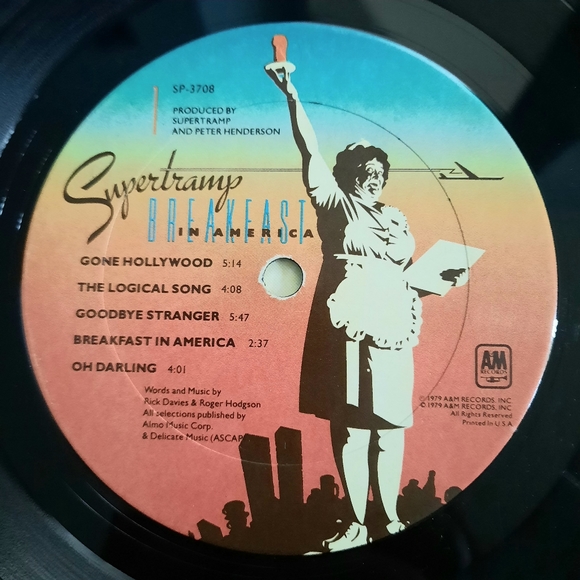 Supertramp -Breakfast In America Vinyl LP, 1979 - Picture 6 of 11